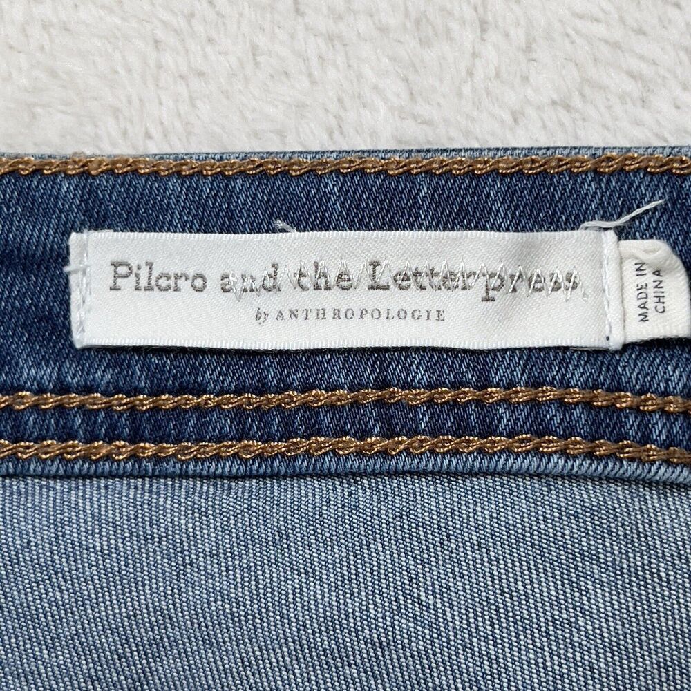 Anthropologie Pilcro Utility High Rise Cropped Bootcut Jeans Women Sz 32 - Picture 10 of 16
